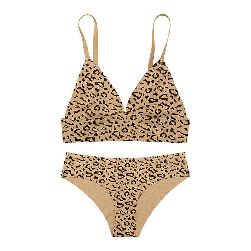 Panthère · HZ IN-169 — soft-cup leopard bra & brief set
