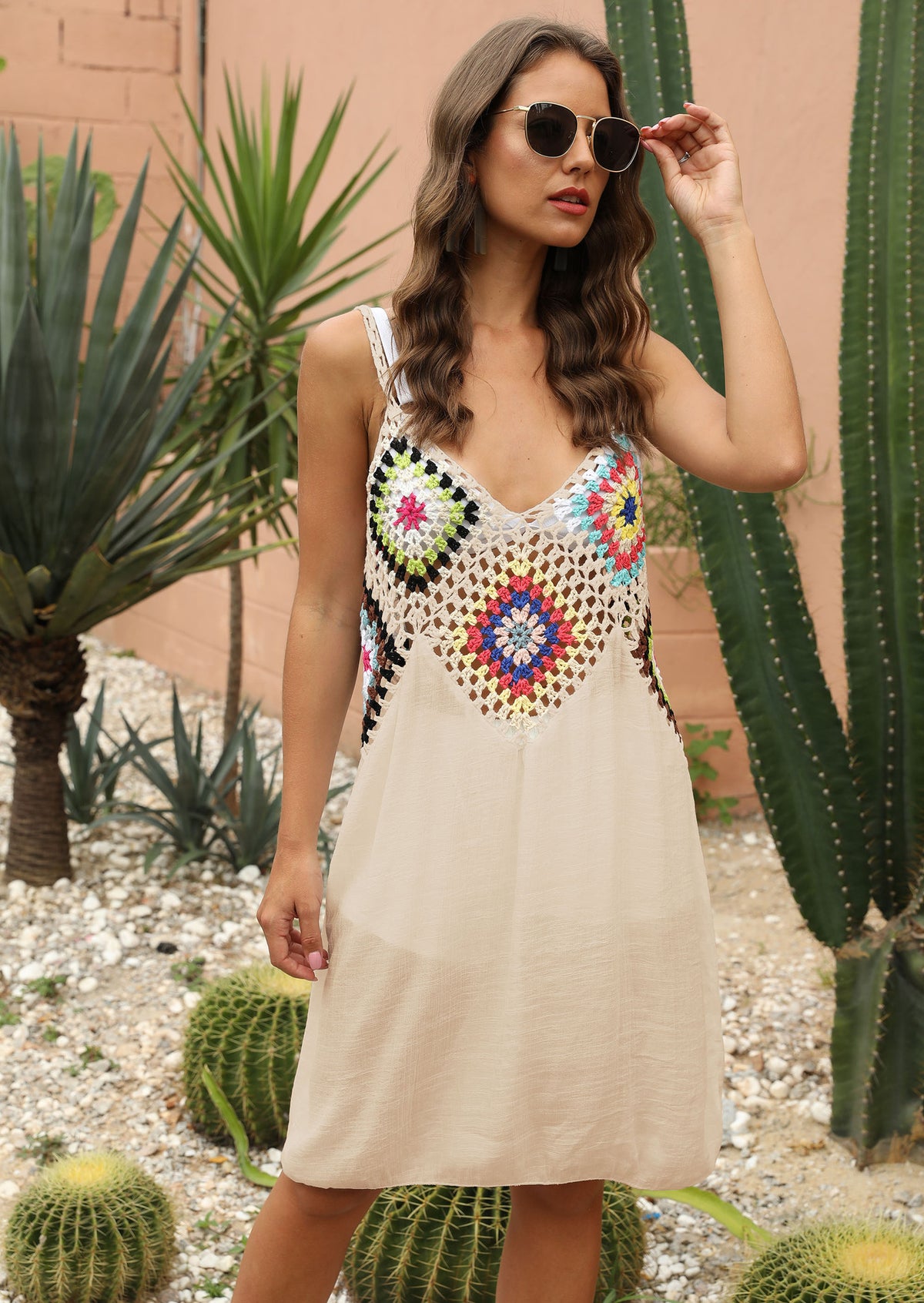 Cova · HZ SX-22 — crochet cover-up dress