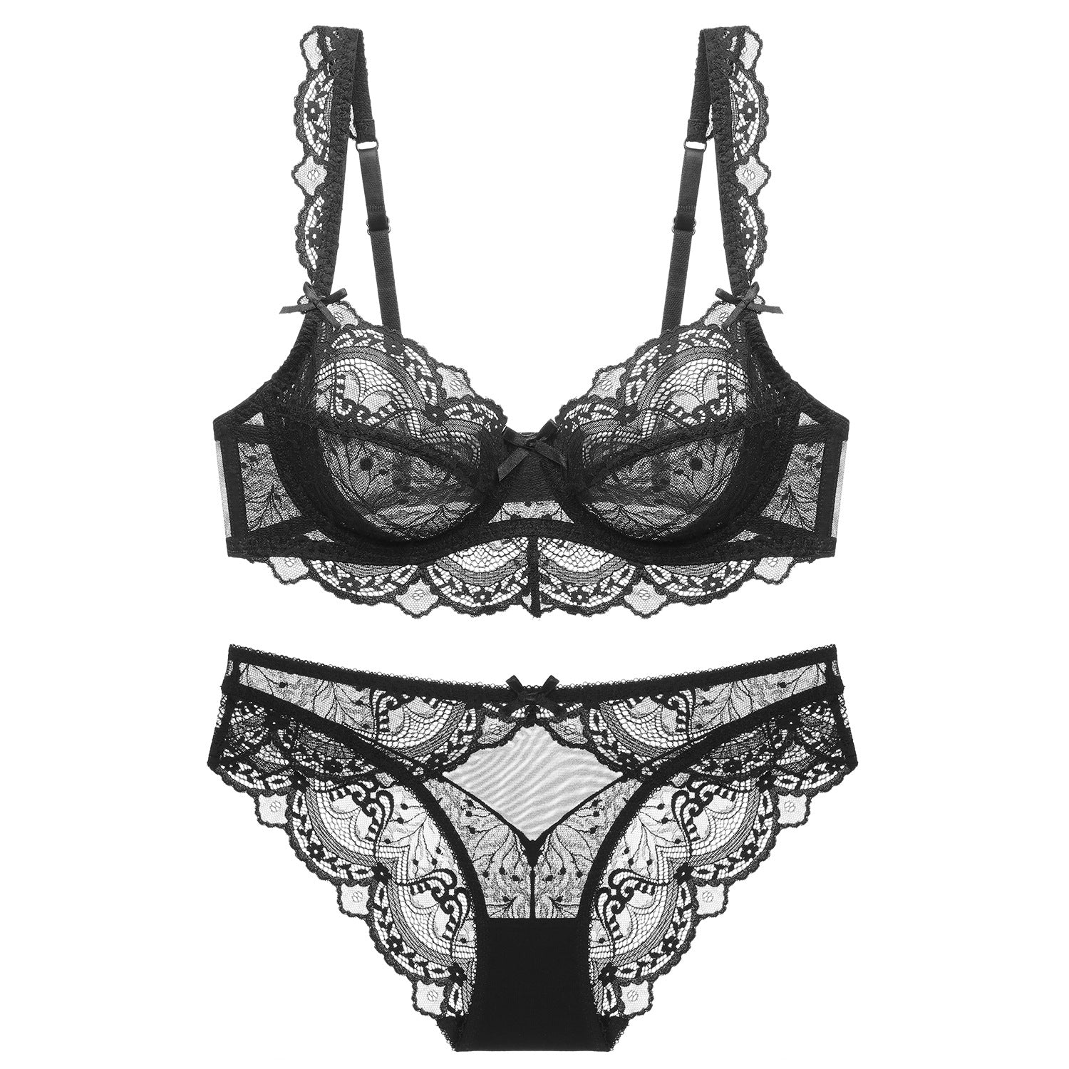 Vesper · HZ IN-08 — ultra-thin sheer lace set