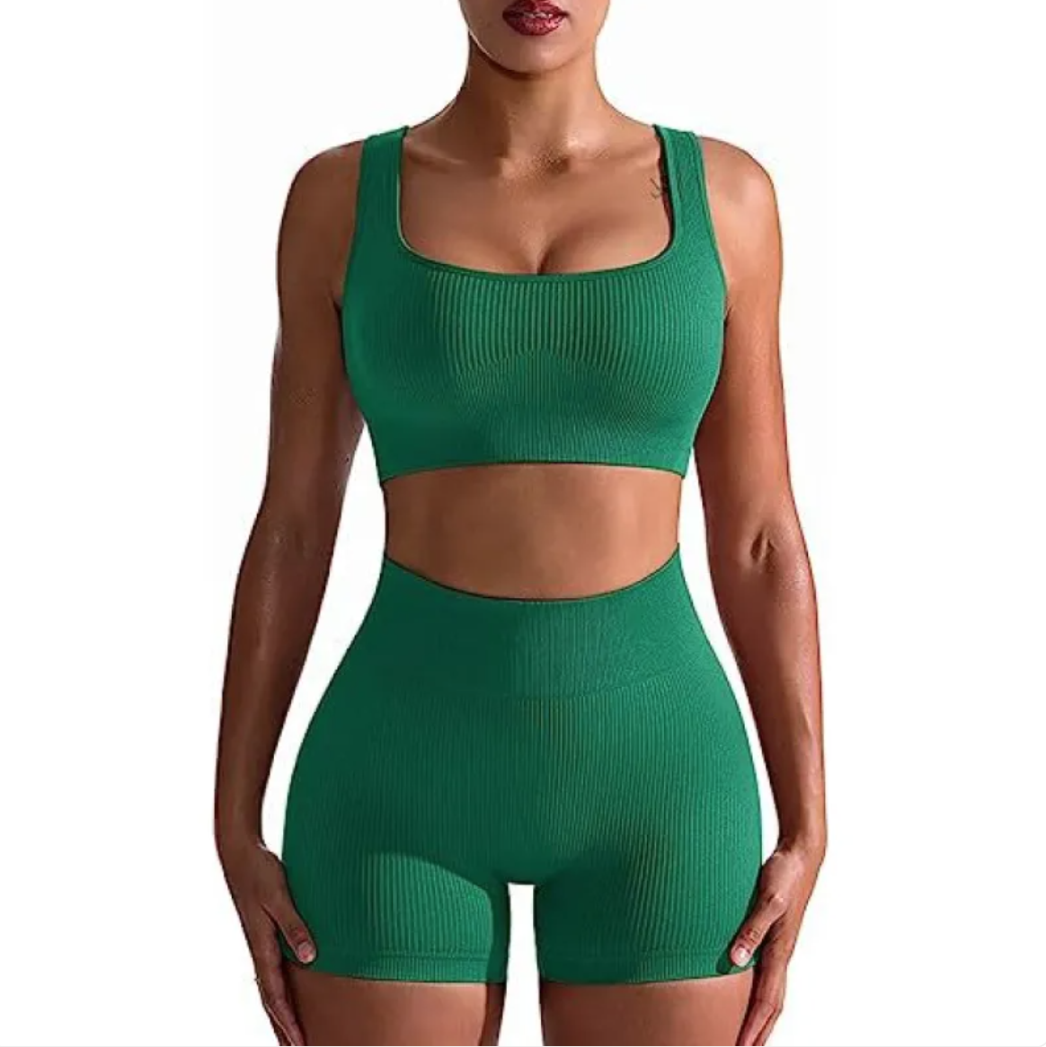 Feutre · HZ BD-27 — ribbed knit short set