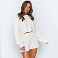 Angora · HZ BD-37 — knit vest & short set