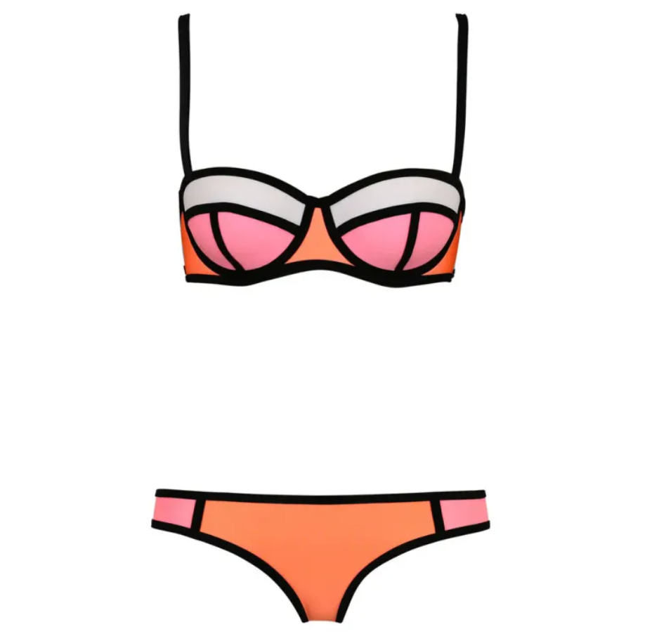 Marbella · HZ SW-110 — neoprene-panel bikini set