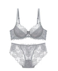 Blush · HZ IN-04 — underwire mesh bra & brief set