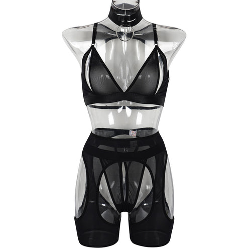 Belle · HZ IN-37 — sheer lace lingerie set