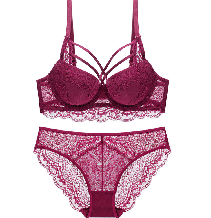 Noir · HZ IN-02 — supportive lace bra & brief set