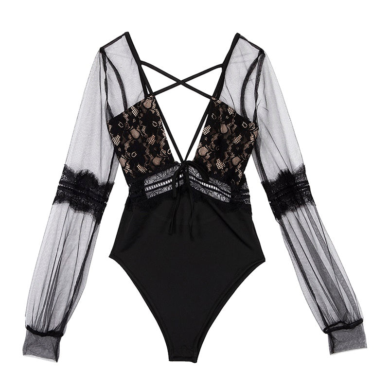 Jeanne · HZ IN-195 — Lace Bodysuit