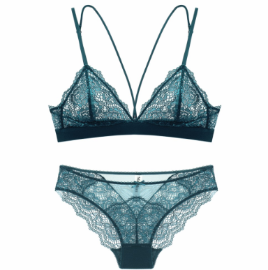 Satin · HZ IN-05 — French triangle lace set