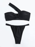 Cannes · HZ SW-46 — One-Shoulder Set