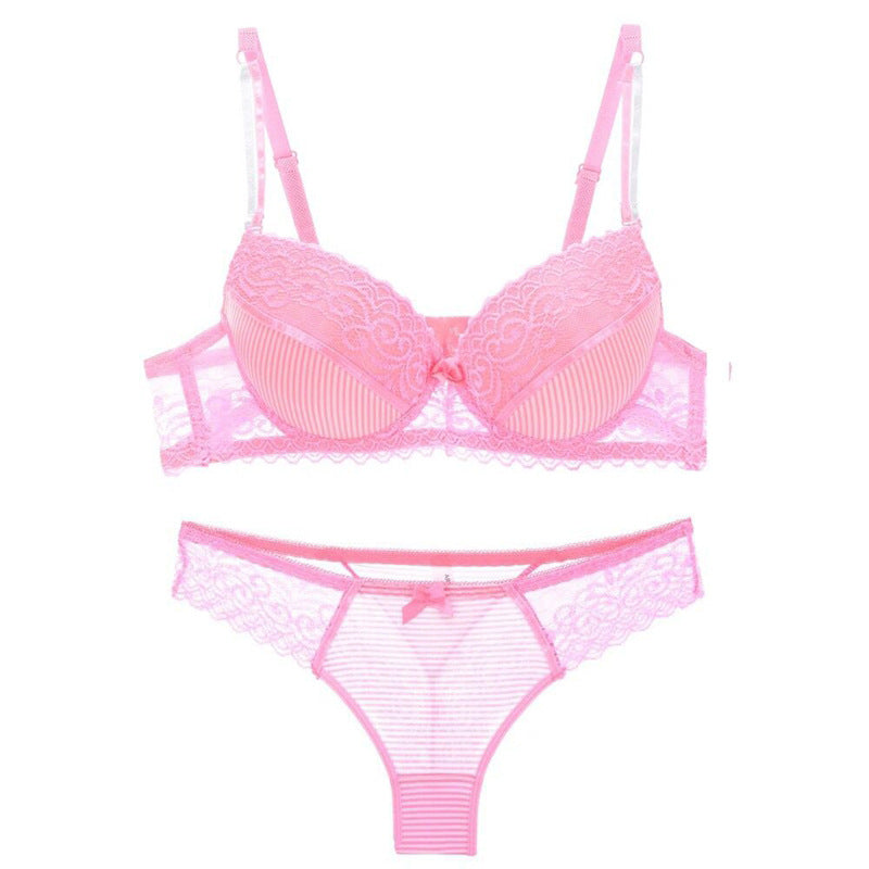 Pivoine · HZ IN-337 — striped lace bra & brief set