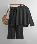 Lin · HZ BD-05 — knit sweater & wide-leg lounge set