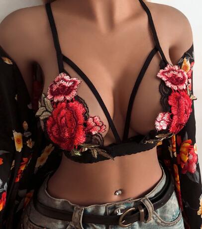 Mauve · HZ IN-331 — lace bra & brief set