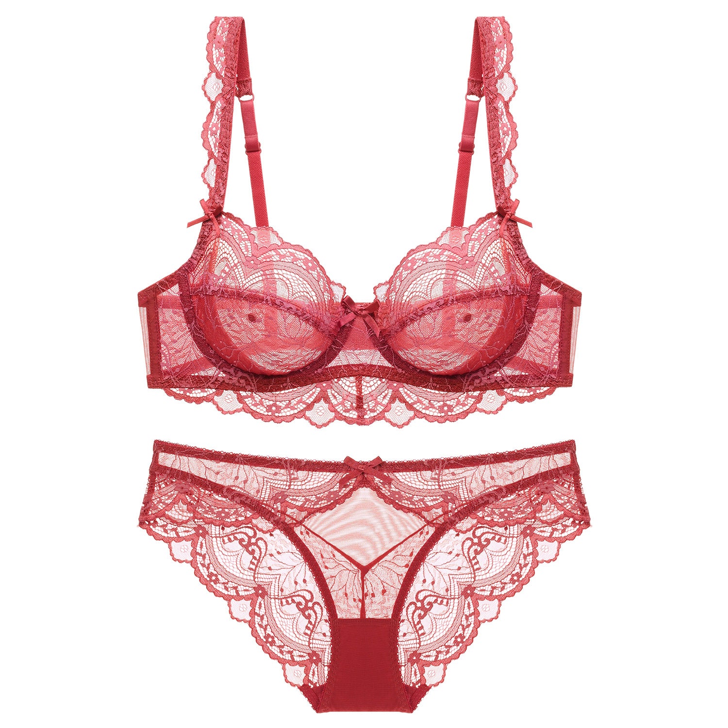 Vesper · HZ IN-08 — ultra-thin sheer lace set