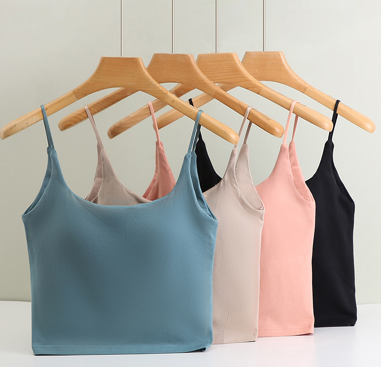 Neve · HZ IX-34 — cotton seamless camisole with built-in bra