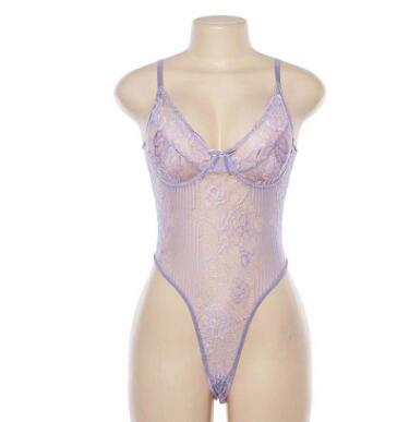 Coco · HZ IN-39 — bow-detail lace bodysuit