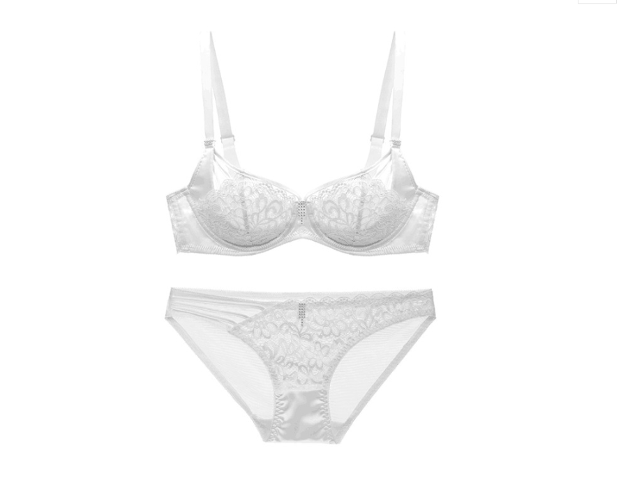Rouge · HZ IN-01 — French lace bra & brief set
