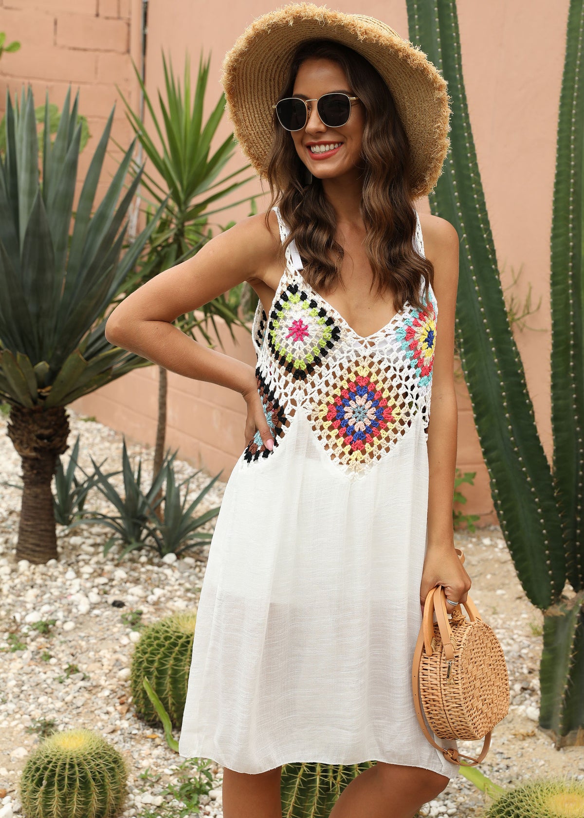 Cova · HZ SX-22 — crochet cover-up dress