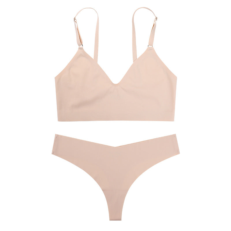 Vesper · HZ IN-16 — V-neck lace bra & brief set