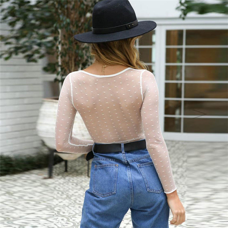 Ivoire · HZ IB-42 — Sheer Lace Bodysuit