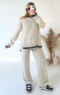 Ardoise · HZ BD-02 — whip-stitch knit lounge set