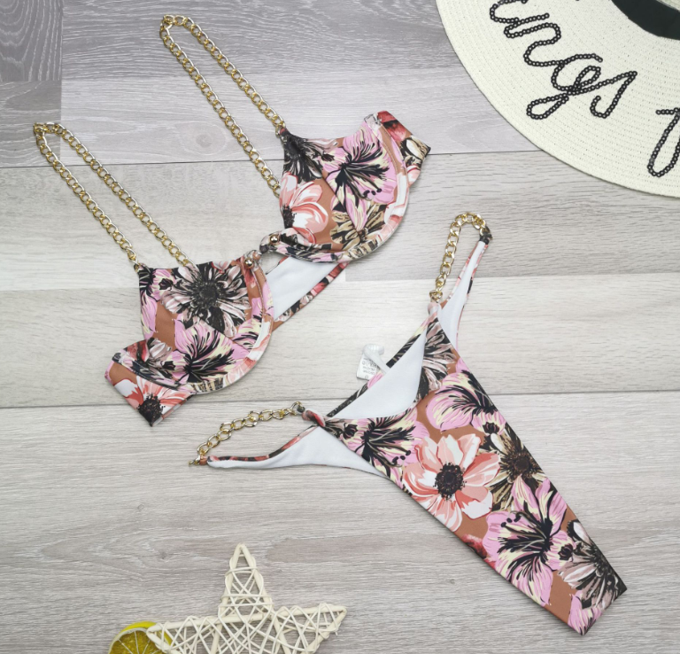 Reva · HZ SX-12 — chain-strap bikini