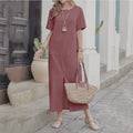Cala · HZ SD-04 — linen-blend midi dress
