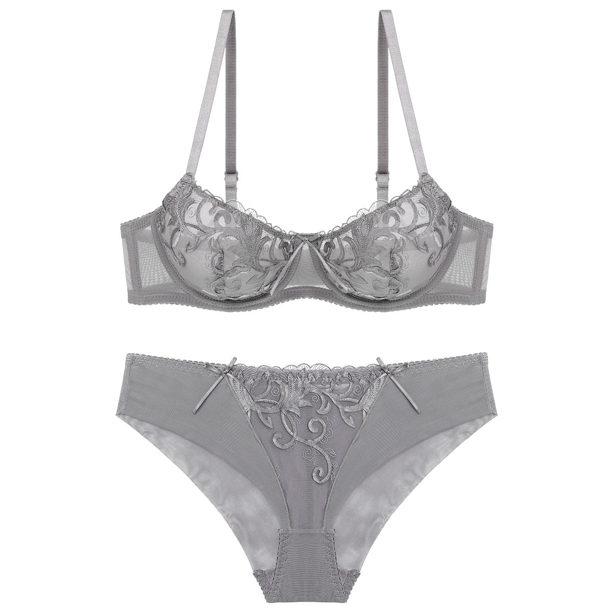 Corail · HZ IN-315 — embroidered bra & brief set