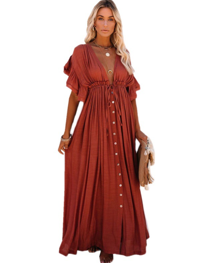Tide · HZ SX-25 — button-through cover-up dress