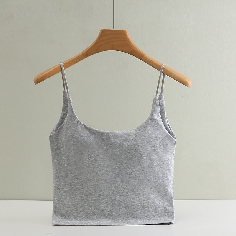 Neve · HZ IX-34 — cotton seamless camisole with built-in bra