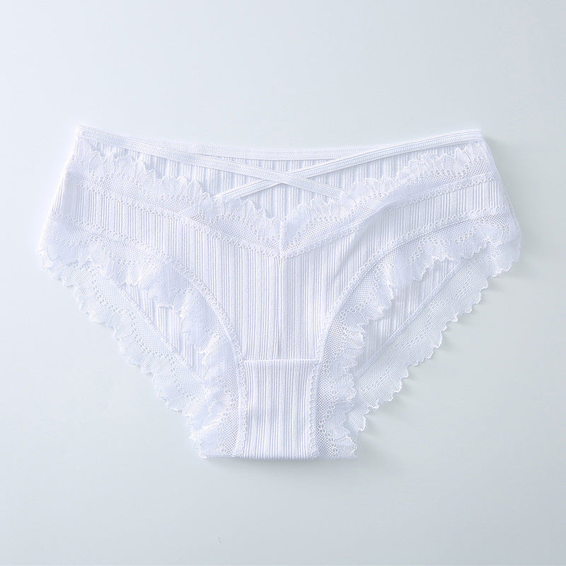 Vesper · HZ IB-17 — Cotton-Lace Low-Rise Brief
