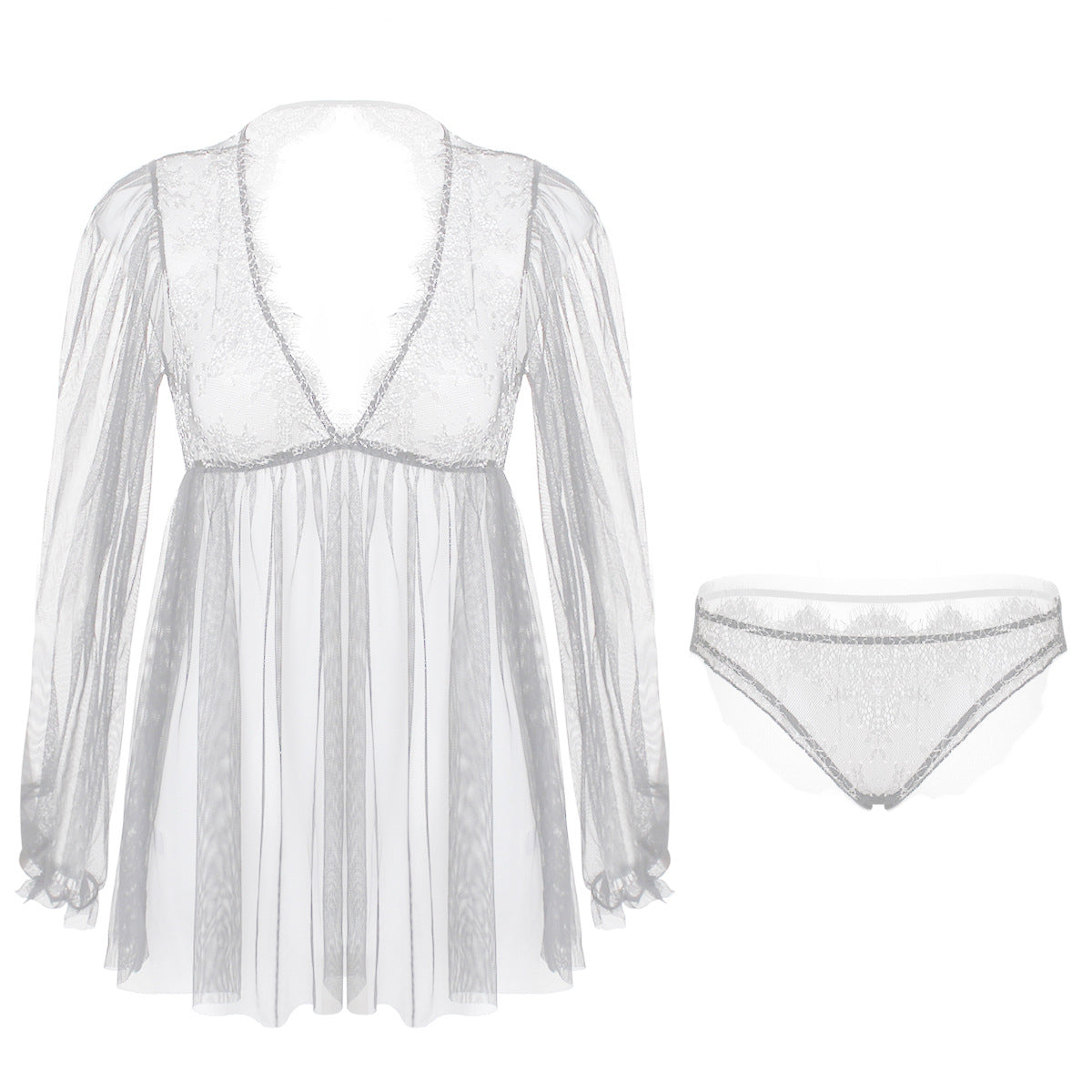 Hélène · HZ IN-204 — lace mesh lingerie set