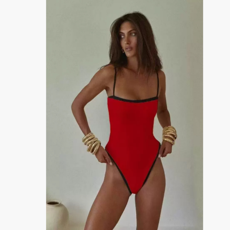 Selva · HZ SX-07 — panelled colour-block one-piece