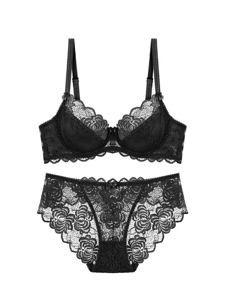 Blush · HZ IN-04 — underwire mesh bra & brief set