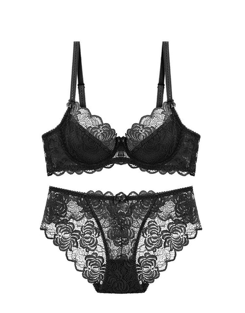 Blush · HZ IN-04 — underwire mesh bra & brief set