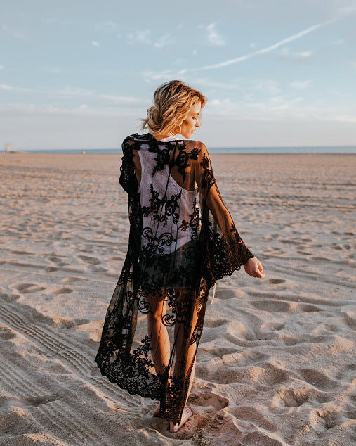 Isole · HZ SX-24 — mesh kaftan cover-up