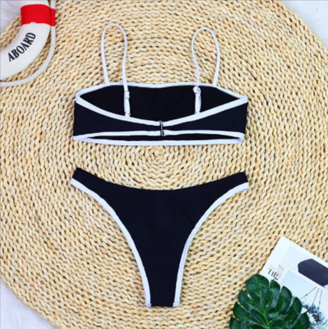 Cannes · HZ SW-109 — spaghetti-strap bikini set