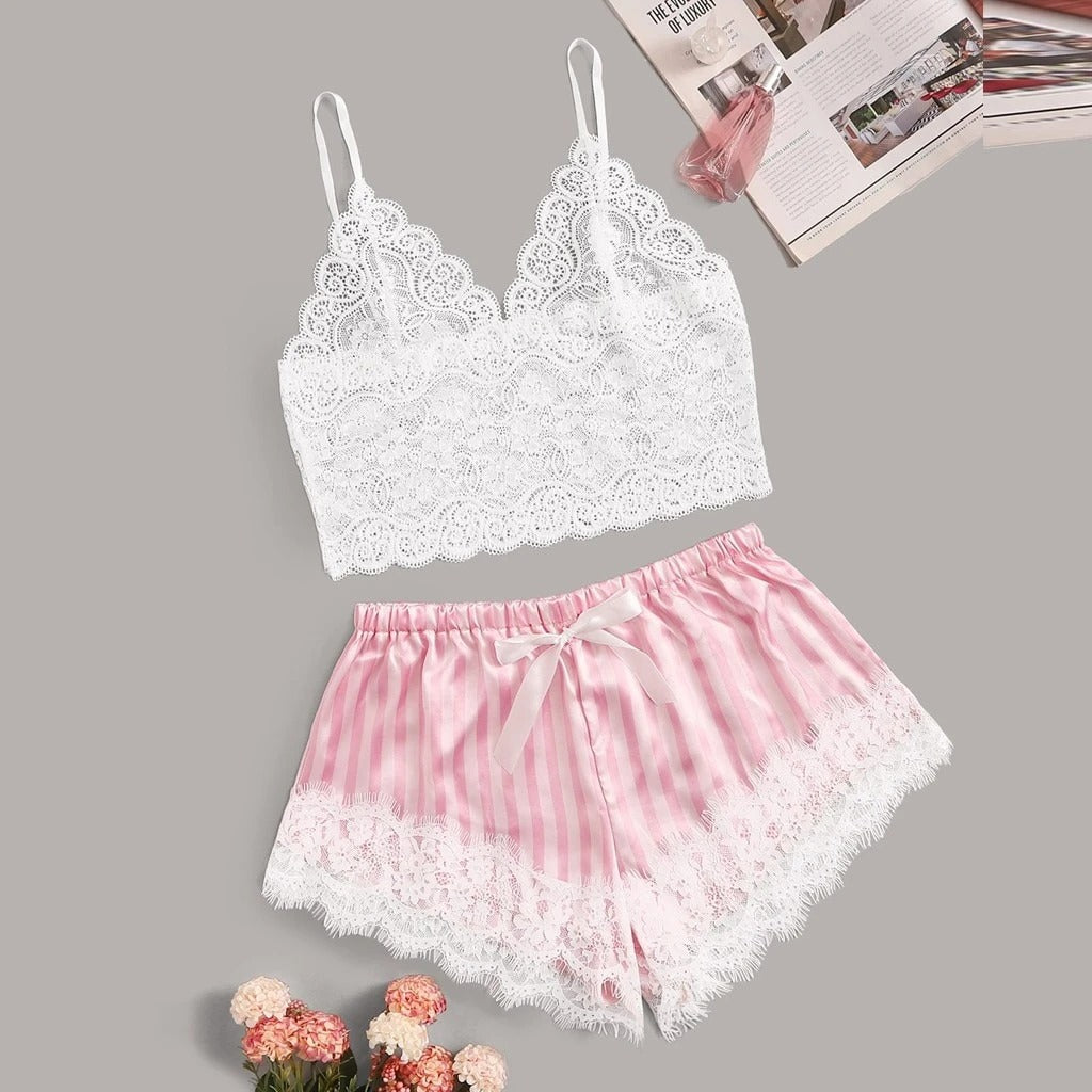 Sylvie · HZ IN-205 — sheer lace set