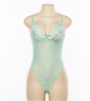 Coco · HZ IN-39 — bow-detail lace bodysuit