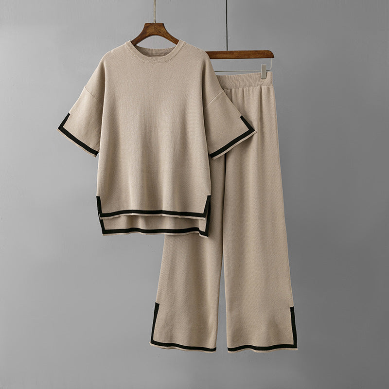 Taupe · HZ BD-11 — waffle knit lounge set