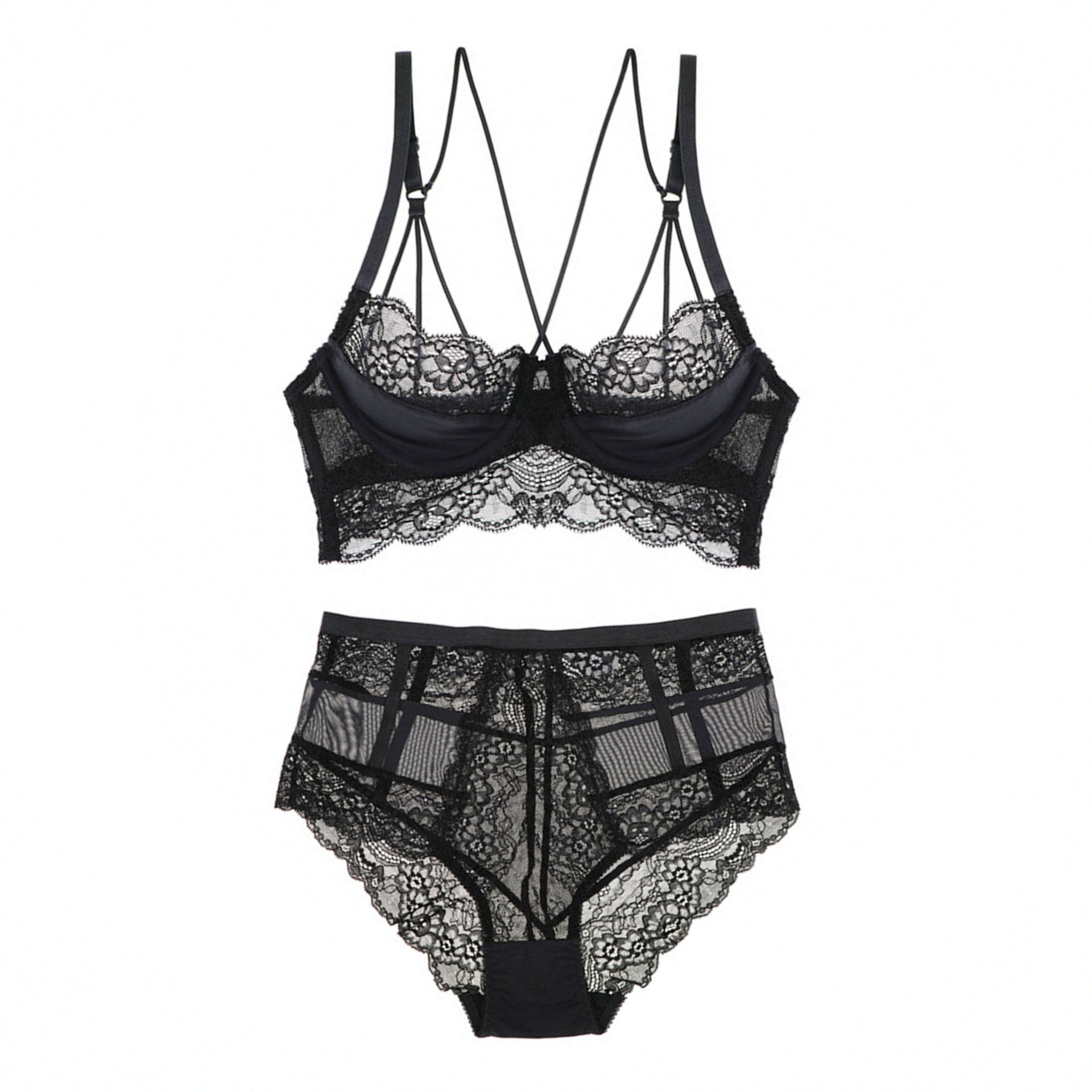 Séraphine · HZ IN-131 — High-Waist Lace Set
