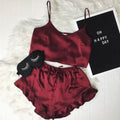 Noir · HZ IN-42 — satin bra & shorts set