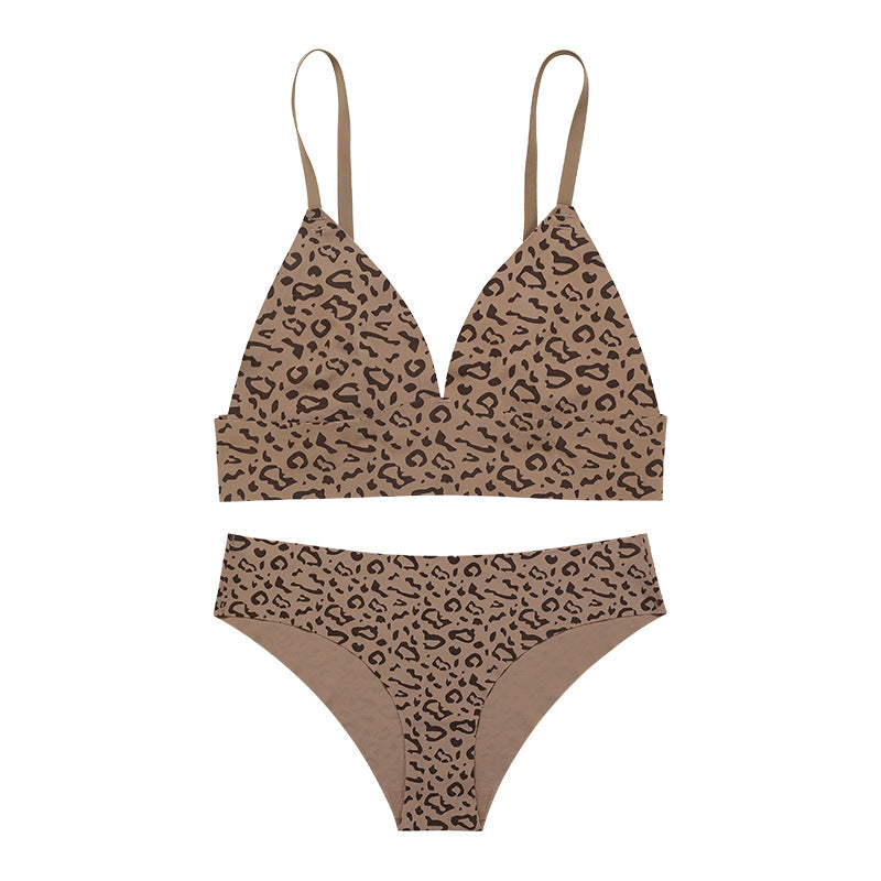 Panthère · HZ IN-169 — soft-cup leopard bra & brief set