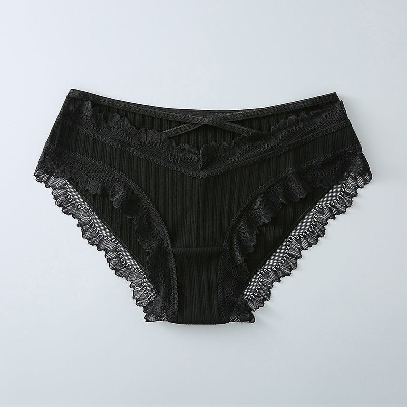 Vesper · HZ IB-17 — Cotton-Lace Low-Rise Brief