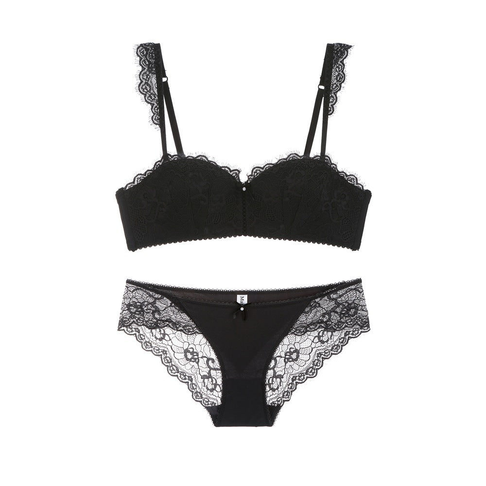 Aube · HZ IX-01 — lace push-up bra & brief set