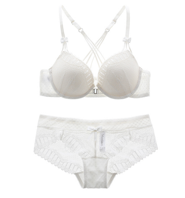 Rouge · HZ IN-11 — cross-back deep-V lace set