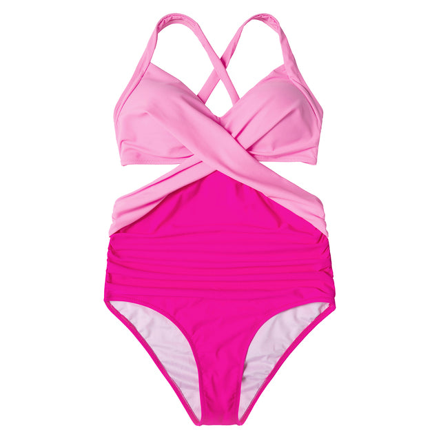 Talia · HZ SX-06 — halter cut-out monokini