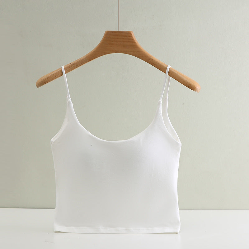 Neve · HZ IX-34 — cotton seamless camisole with built-in bra