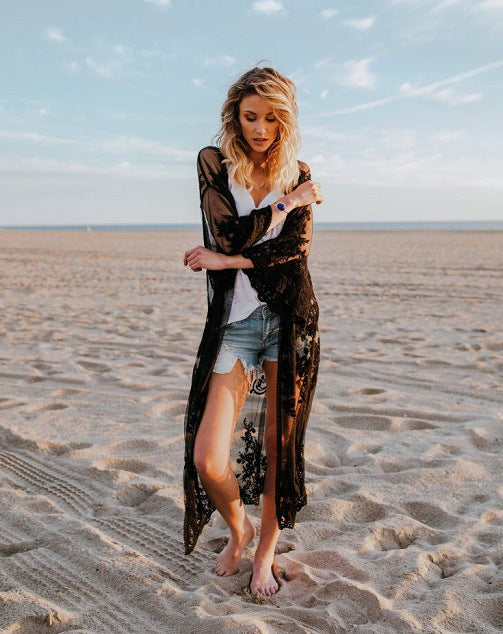 Isole · HZ SX-24 — mesh kaftan cover-up