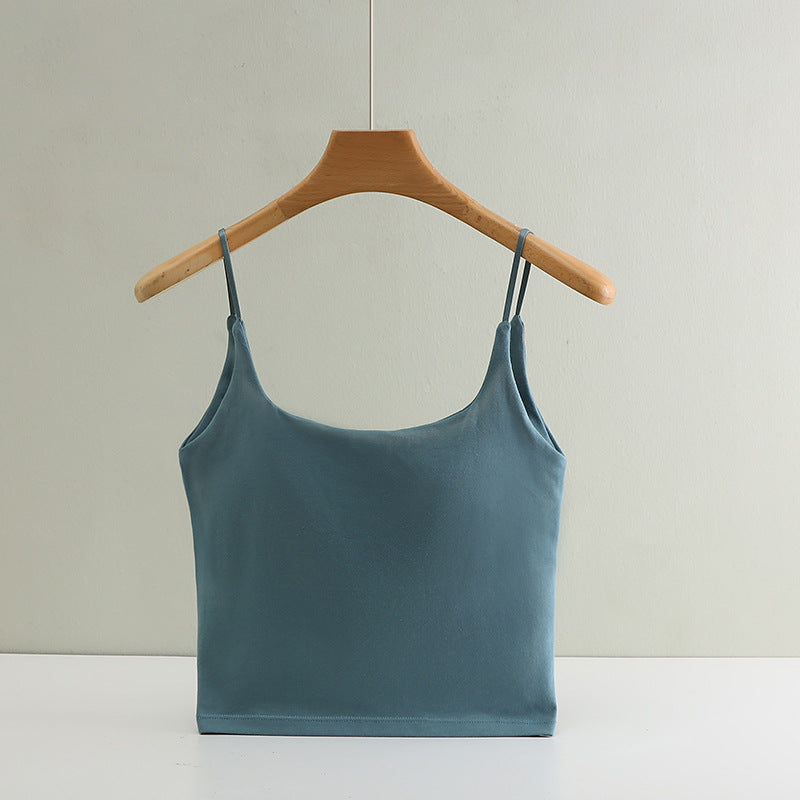 Neve · HZ IX-34 — cotton seamless camisole with built-in bra