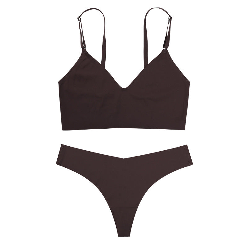 Vesper · HZ IN-16 — V-neck lace bra & brief set