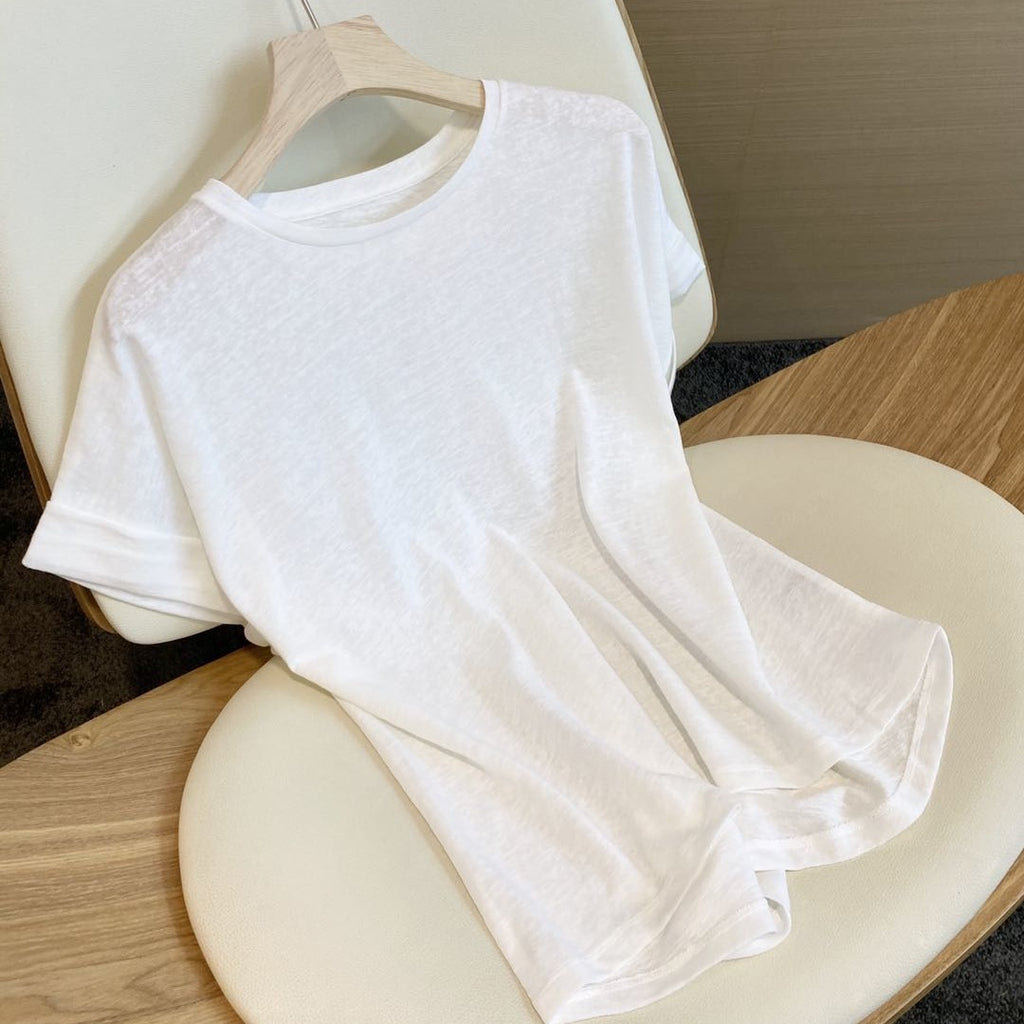 Dune · HZ TP-02 — cotton-linen crew tee